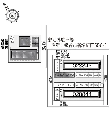 ★手数料０円★熊谷市新堀新田　月極駐車場（LP）